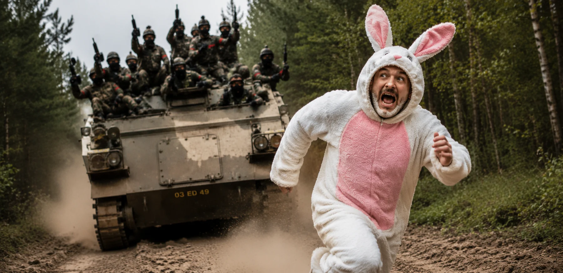 Vidéo — Tank + Airsoft : "Run baby, run..."